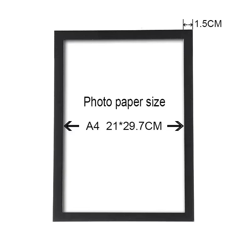 Black Frame + White Sports Car Poster (A4)