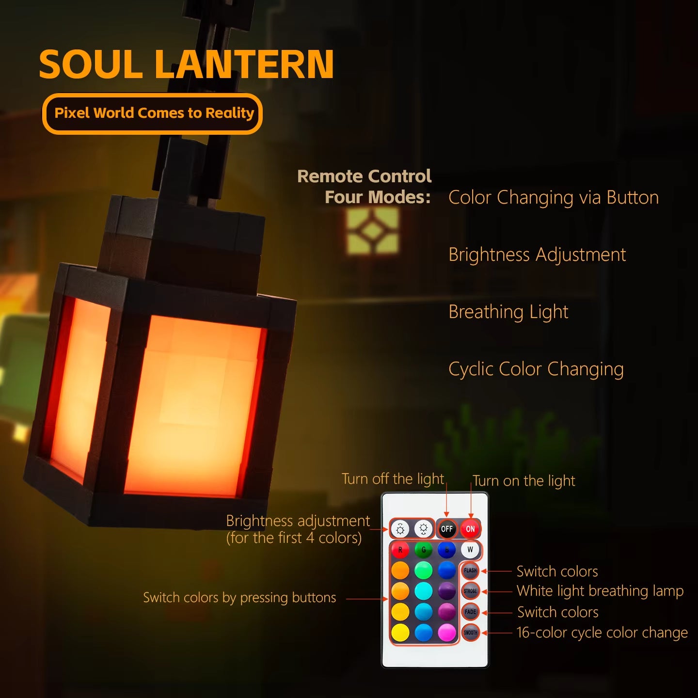 Pixel Style 16-Color Lantern Light