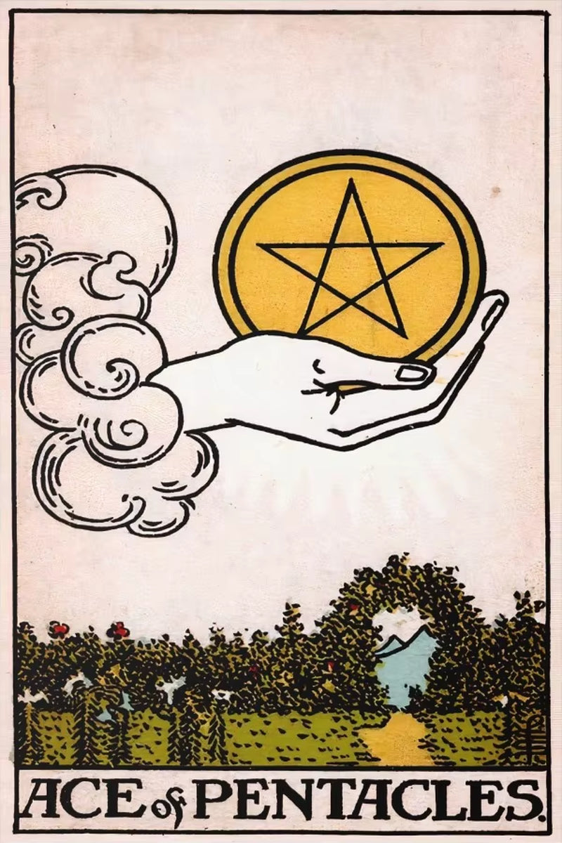 The Sun Card Vintage Tarot Wall Art