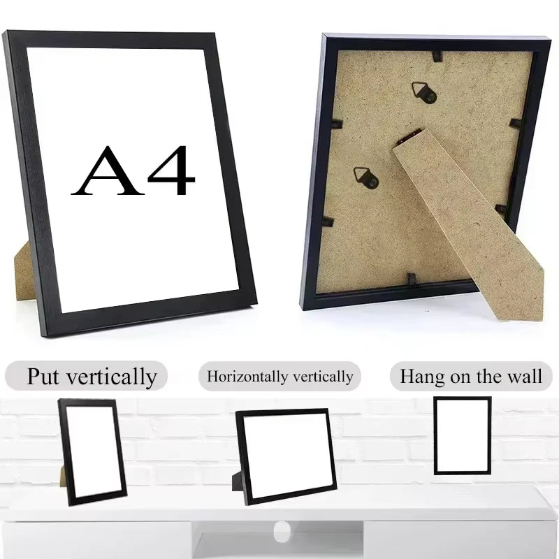 Black Frame + White Sports Car Poster (A4)