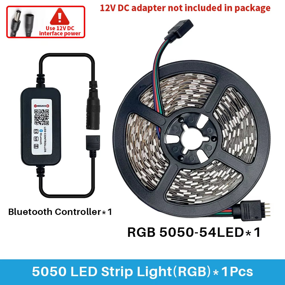 Smart Vibe Strip: 5M Bluetooth RGB LED Light