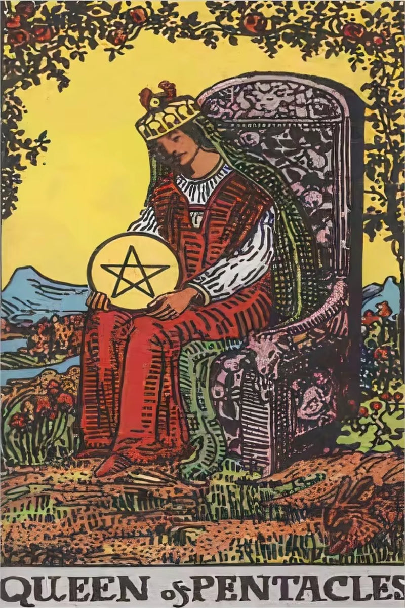 The Sun Card Vintage Tarot Wall Art