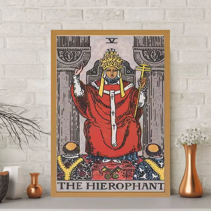 The Sun Card Vintage Tarot Wall Art