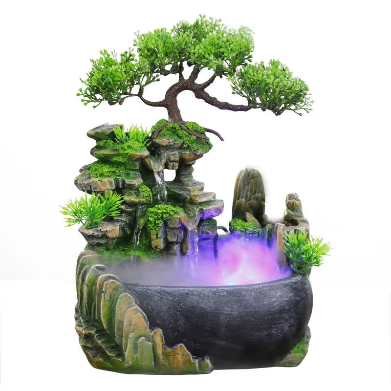 Flow State LED Waterfall Desk Fountain
