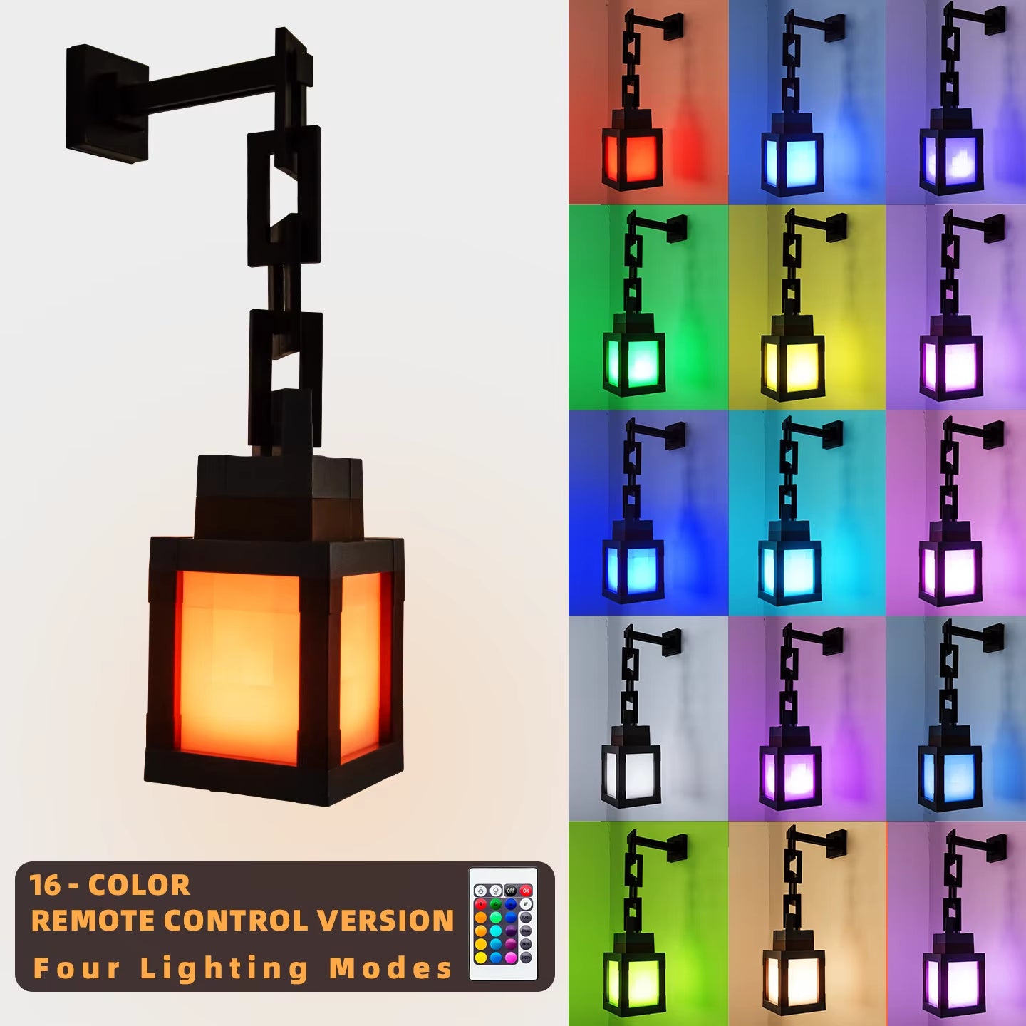 Pixel Style 16-Color Lantern Light
