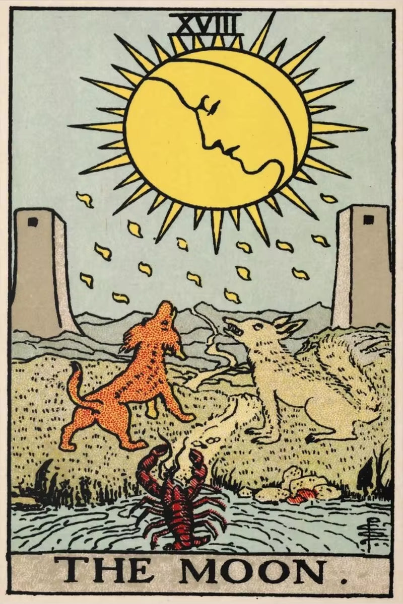 The Sun Card Vintage Tarot Wall Art
