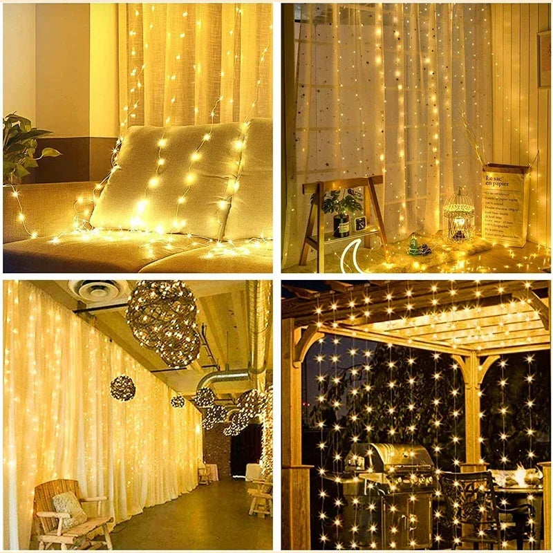 LED Vibe Curtain String Lights (USB Powered)